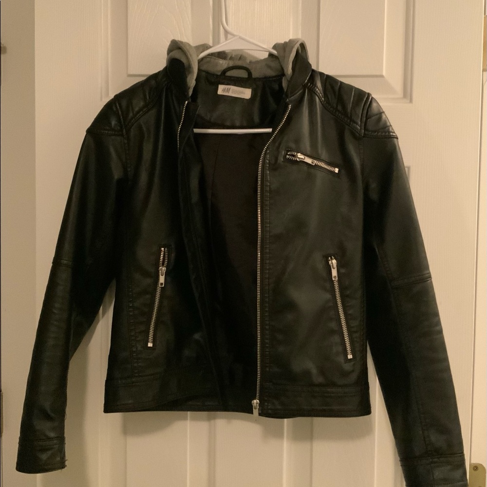 H&M Boys Vegan leather jacket, 10-11Y